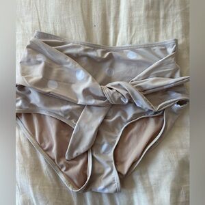 Kortni Jeane Polka Dot Tie Front Bottom